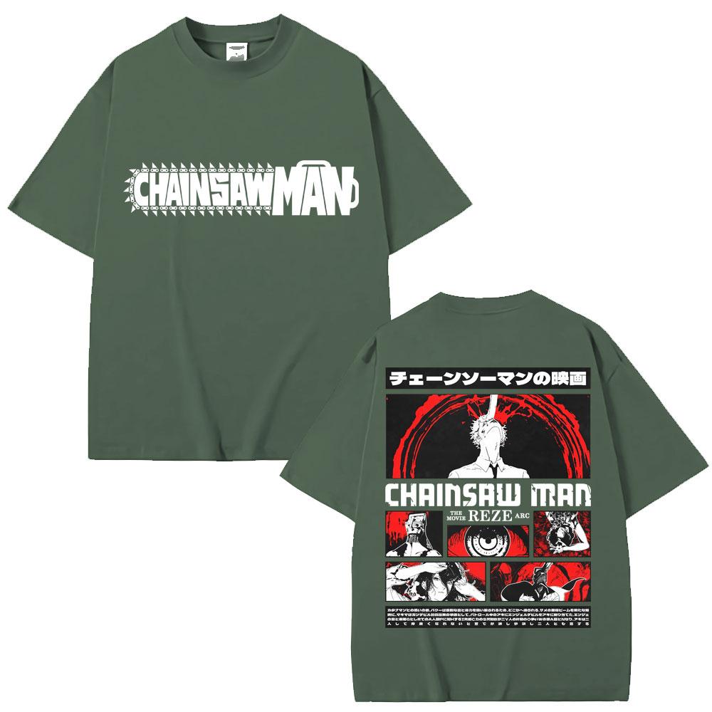 90s Japanese Anime Chainsaw Unisex Graphic T Shirt Unisex Women Fashion Vintage Cartoon Tshirt Oversized Cotton Casual Summer Tshirts