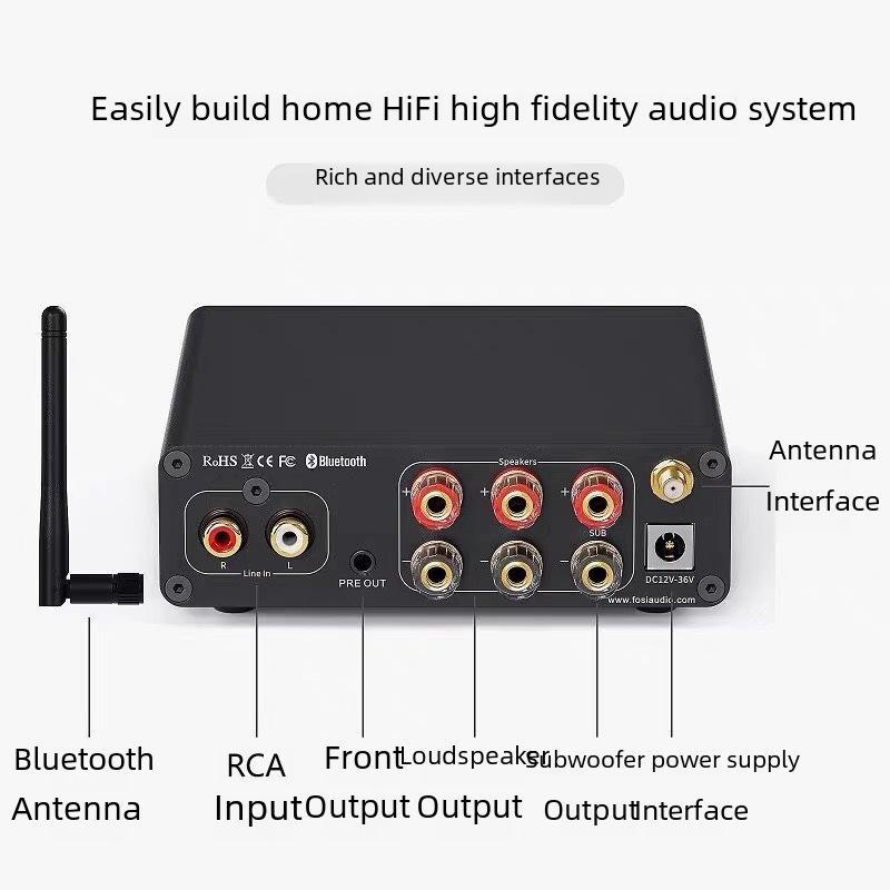 FosiAudio BT30DPRO Bluetooth 5.0 TPA3255 Высококачественный 2.1-канальный цифровой усилитель