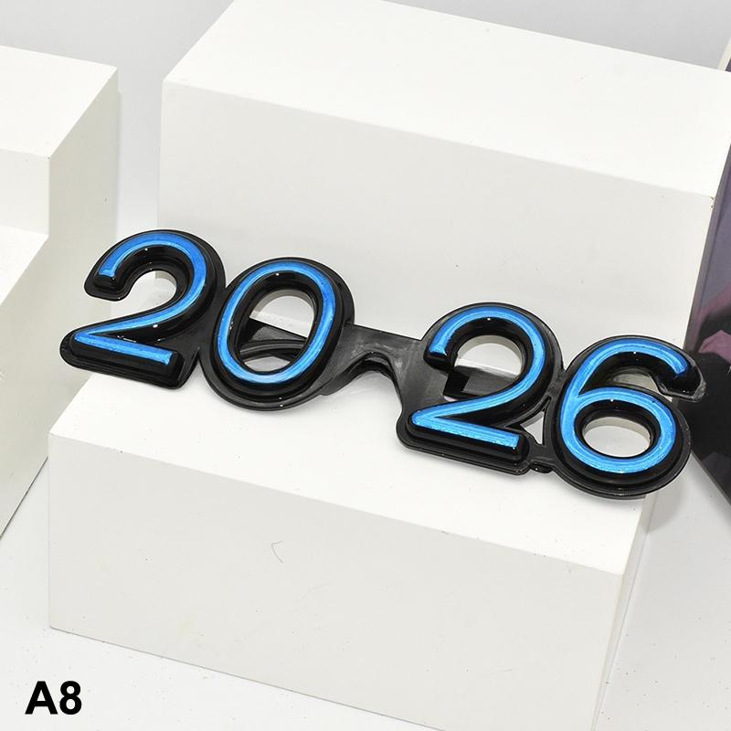2026 Номер Очки 2026 Счастливого Года Очки Бриллиантовые Блестящие Солнцезащитные Очки Косплей Реквизит Украшение для Рождественской Вечеринки Смешные Очки