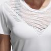 Adidas Сетчатая ажурная повседневная спортивная футболка с коротким рукавом женская белая BR9837