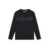 Мужская футболка с длинным рукавом и круглым вырезом с принтом логотипа, топы, черная F11M317205FBK