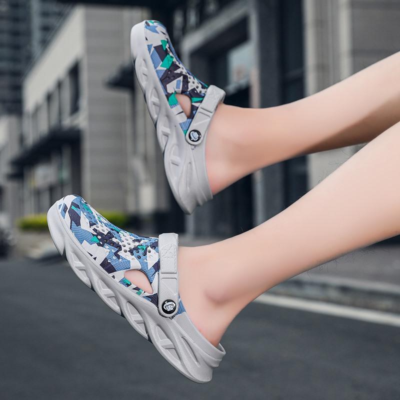 Модная летняя мужская пляжная обувь Сабо мужские сандалии дышащая повседневная мужская садовая обувь камуфляж быстросохнущая мужская обувь Zapatos Hombre