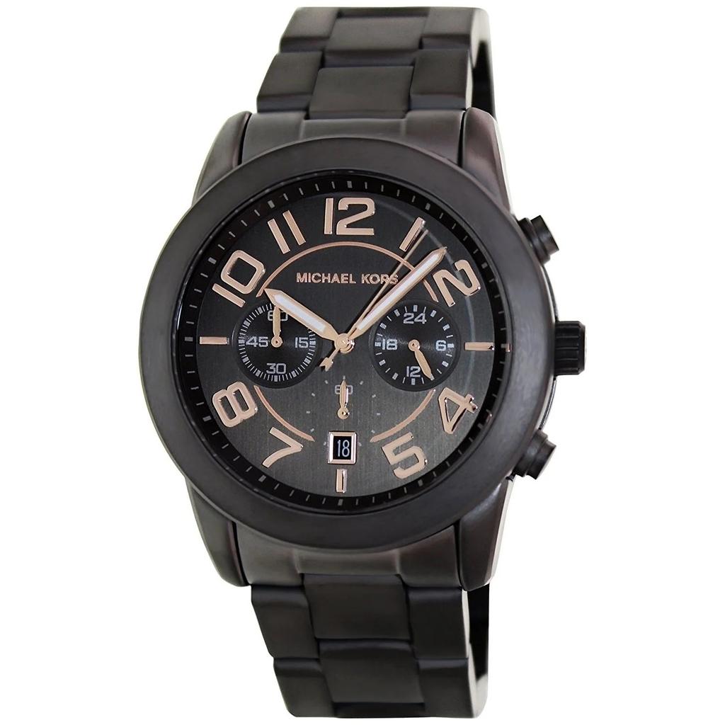 MICHAEL KORS Mercer Men's Quartz Watch black Dial stainless steel Strap 45mm MK8330