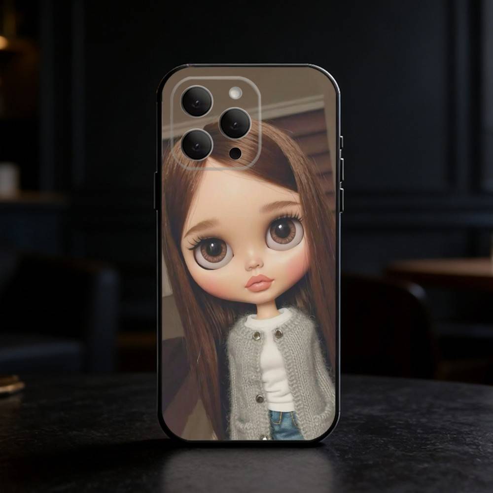 Модная кукла B-blythe Чехол для телефона Силиконовый черный Мягкий Для IPhone 17,16,15,14,13,12,11,SE,Plus Pro Max