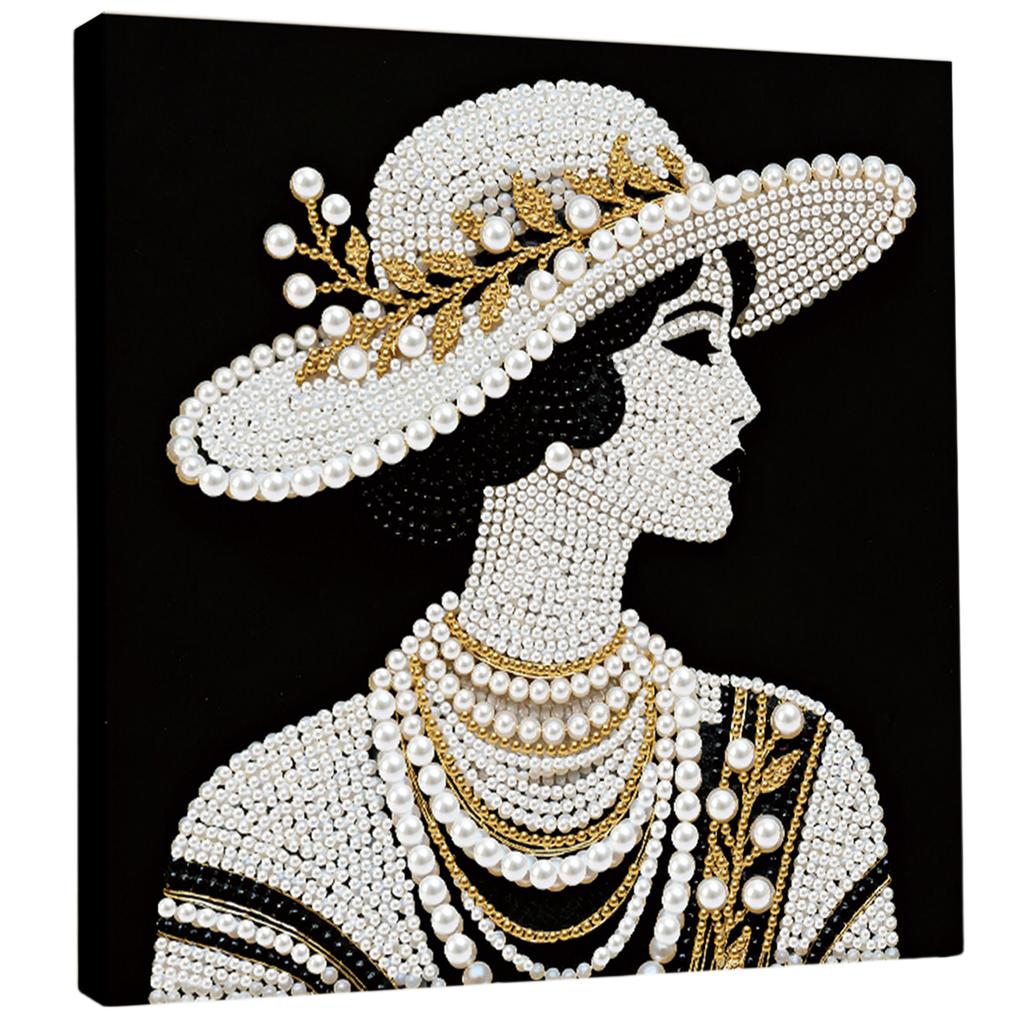 DIY Pearl Diamond Painting Gem Art for Home Wall Decor Diamond Dots Paintings Picture Arts Craft 25x25cm With Frame