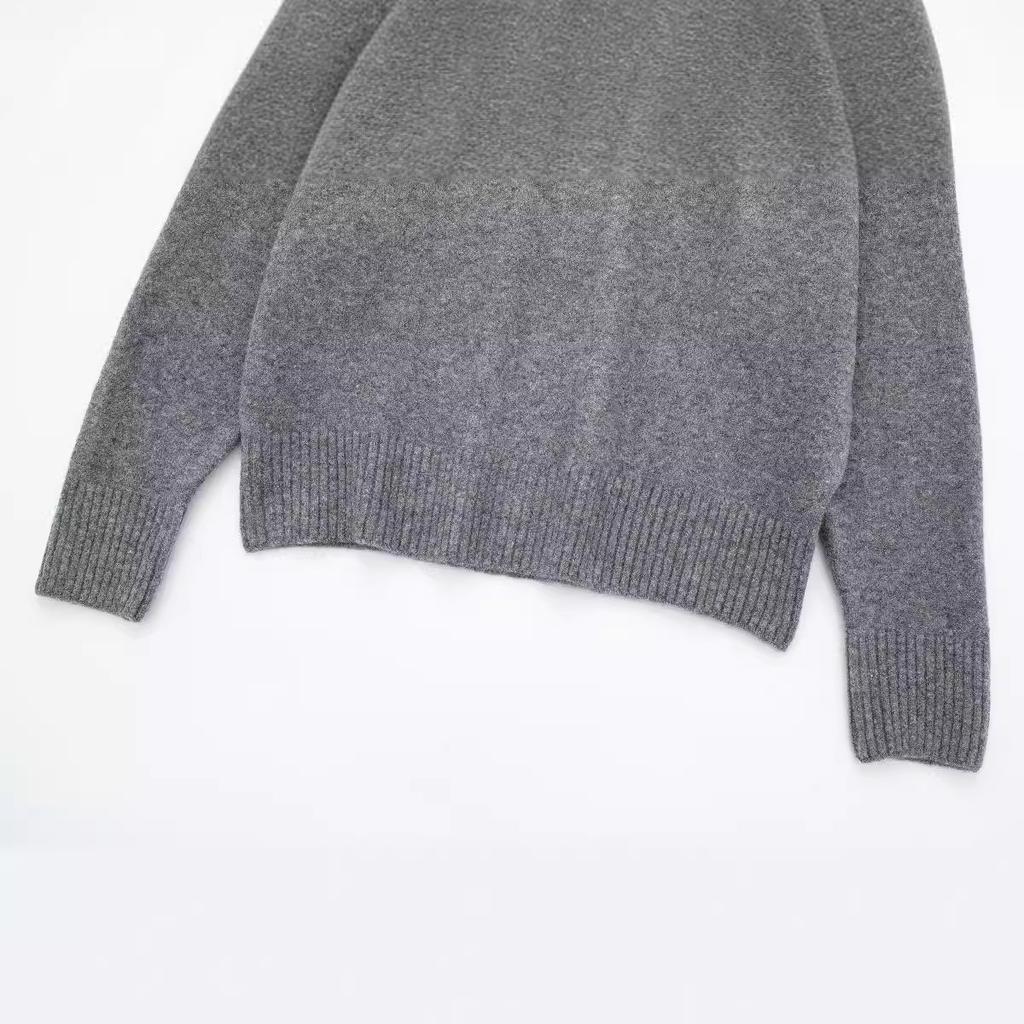 Женский французский модный мягкий трикотажный свитер с длинными рукавами и круглым вырезом