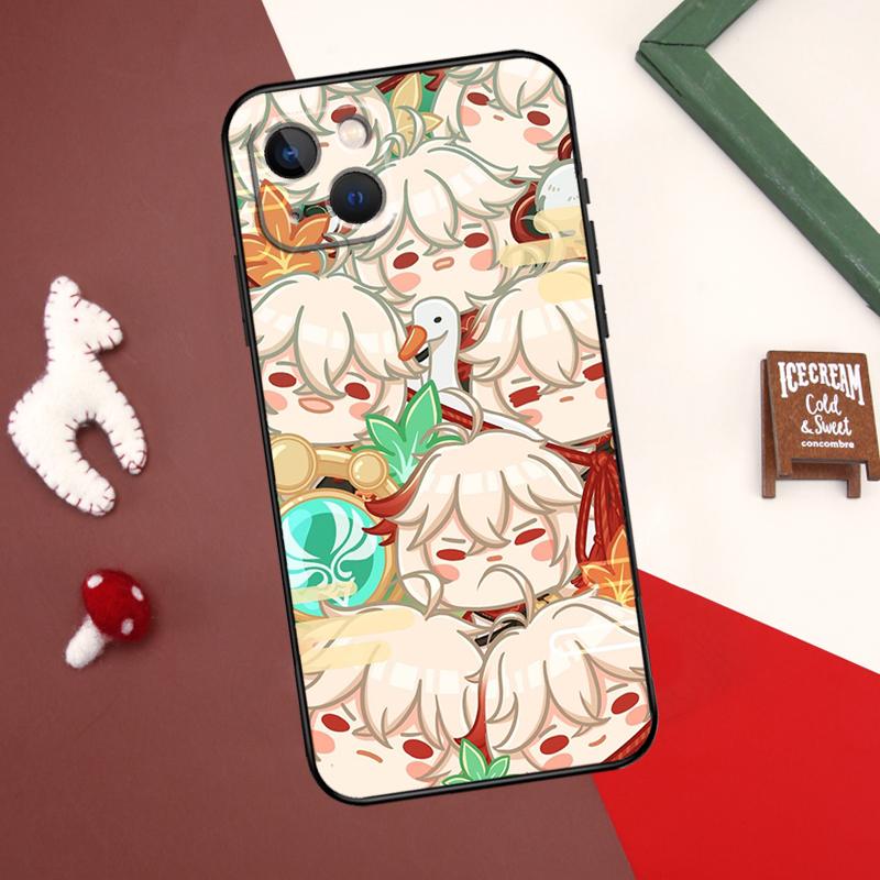 Cute Cartoon Genshin Impact Phone Case For iPhone 11 12 13 14 15 Pro Max Mini Cover For iPhone XR X XS Max 7 8 Plus SE 2020