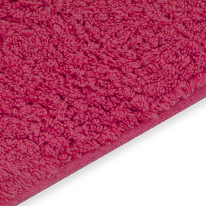Tapis de Salle de Bain - VIDAXL - Fuchsia - 100% Coton - Antidérapant - Lavable