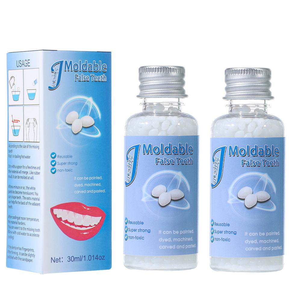 60ml Resin Tooth Repair Granules Moldable Temporary Filling Gaps Broken Teeth Makeup Denture Adhesive Falseteeth Solid Glue