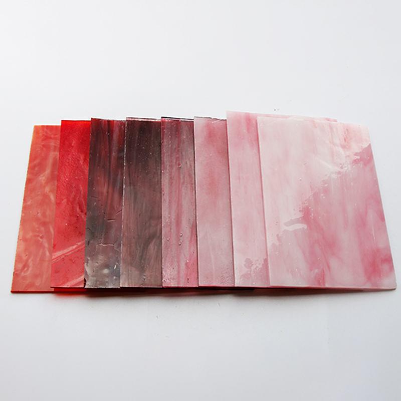 10x10cm Gradient Colors Square Glass Mosaic Tiles Stained Mosaic Stones Diy Handmade Coaster Mosaic Puzzle Making Art Wall Decor