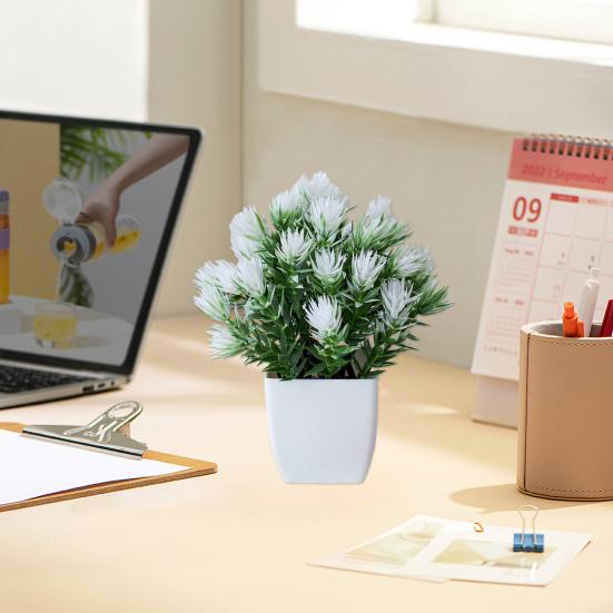 Модные искусственные украшения из травы в горшках, легкие в уходе