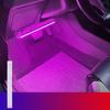 Светодиодная подсветка салона автомобиля, подсветка ног, атмосферная подсветка, RGB Розово-фиолетовая, Датчик движения, 1 шт.