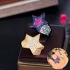 CMM Jewelry Luxury Big Chunky Micro Cubic Zirconia Pave Statement Pentagram Finger Rings for Women Party Jewellery Gift