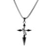 Hip Hop Nail Rose Necklace Zinc Zinc Alloy Cross Pendant Necklace Personality   Party