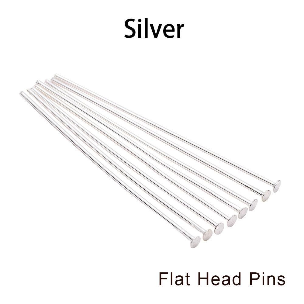 200Pcs/lot 10-50mm Flat Head Ball Head Eye Head Pins Connectors For Necklace Pendant DIY Jewelry Making Accessories Supplies