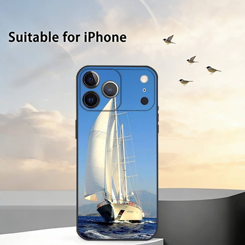 Парусник B-Boat Чехол для телефона Силиконовый Мягкий Для IPhone 17 16 15 14 13 12 11 X XR Plus Pro Max Plus