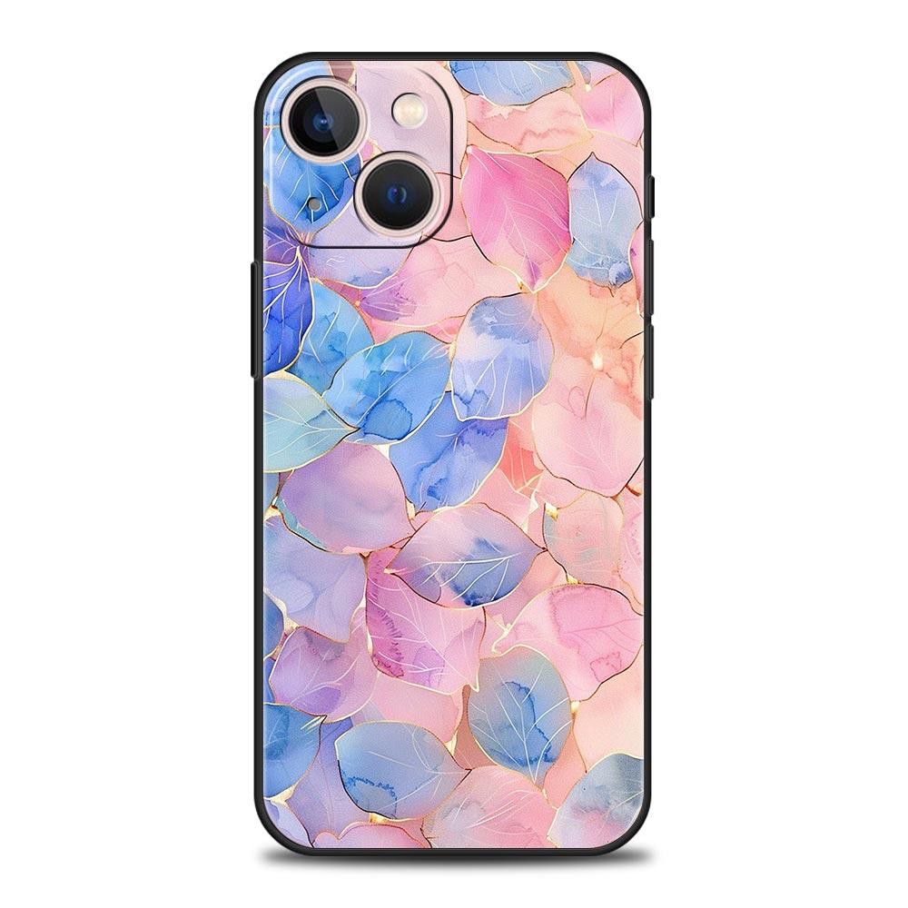 Чехол для телефона для iPhone 16 15 14 13 12 11 Pro Max XS X XR SE 7 8 Plus Корпус Красивый Розовое золото арт iPhone 16e Мягкий ТПУ Чехол