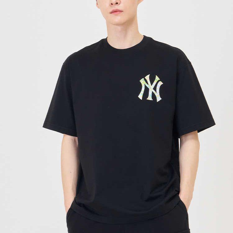 MLB Футболки New York Yankees Унисекс Черные С Круглым Вырезом Средние 3ATSX0543-50BKS
