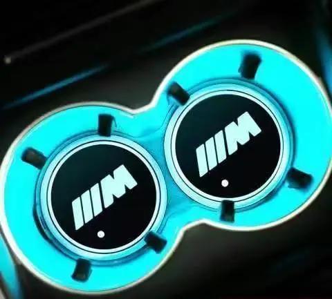 LPTJD1 2026 Car Sticker BMW 7 Color LED Car Cup Holder For M E46 E90 E60 F30 E39 F10 E87 E36 F20 E92 Serie 1 BT21 Light Luminous Coas