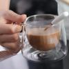 Прозрачная кофейная кружка 200 мл чашка для эспрессо посуда стакан с двойными стенками коктейль водка