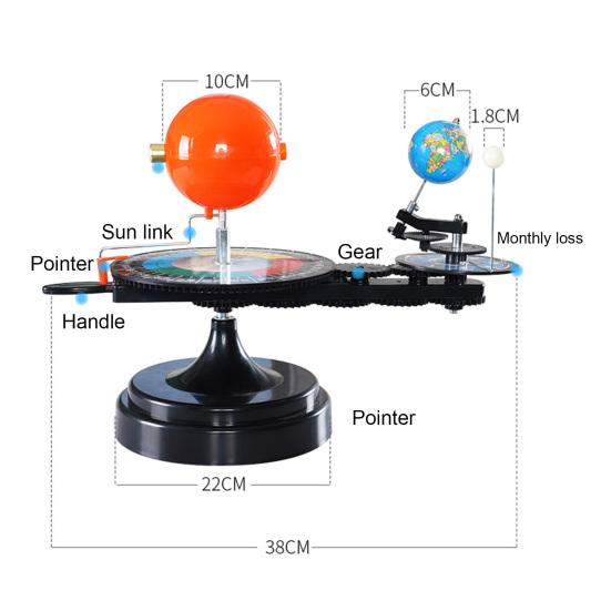 Глобус Aarde Zon Maan со светодиодной подсветкой Земля-Солнце-Луна Орбитальный Теллурион Развивающая игрушка