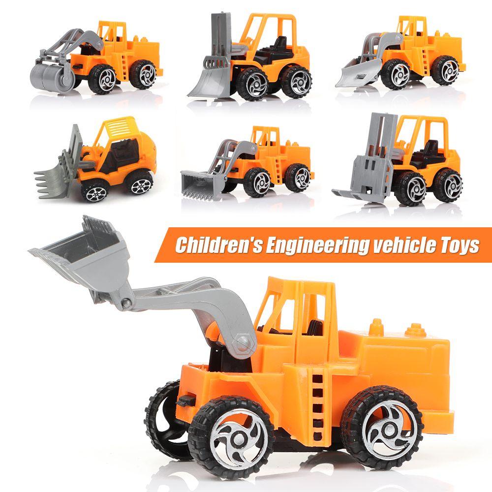 New Mini Car Excavator Pull Back Car Car Model Forklift Toy Engineering Vehicle