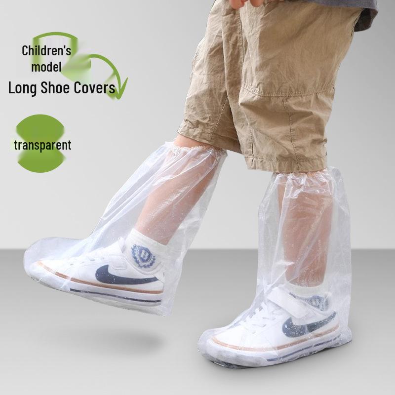 Портативные водонепроницаемые толстые прозрачные одноразовые бахилы - индивидуально упакованы для использования на открытом воздухе