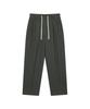 COVERNAT Twill 2-Tuck String Pants Dark Gray