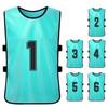 6PCS Kid S Football Pinnies Quick Drying Soccer Jerseys Youth Sports Scrimmage Basketball Team Training Numbered Bibs