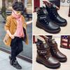Детские ретро кожаные ботинки для мальчиков, стильные короткие ботинки, теплая повседневная кожаная обувь