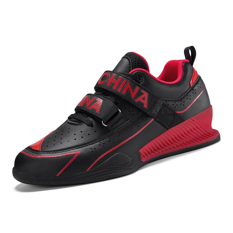 Mens Weightlifting Shoes Low-Cut Squat Training With Hook Loop Gym Fitness Indoor Workout