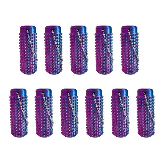 11Pcs Spike Texture Keychain Quiet Fidgeting Portable Stress Relief Tool with Bright Color Lightweight Sensory Toy