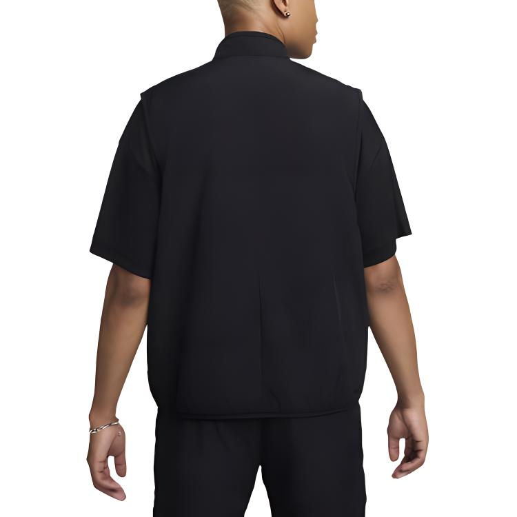 Nike Технологичный жилет без рукавов свободного кроя с воротником-стойкой и молнией Мужские жилеты Черный FZ0748-010