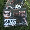 2026 Кот Китти Спиральный настенный календарь: 12-месячные очаровательные кошачьи дизайны в наличии