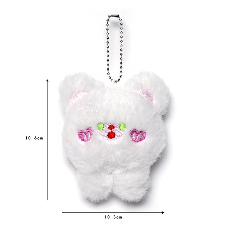 Для пары кукла-ключ кулон рюкзак украшение мультфильм милый мини плюшевый медведь румяна мягкий хлопковый брелок игрушка