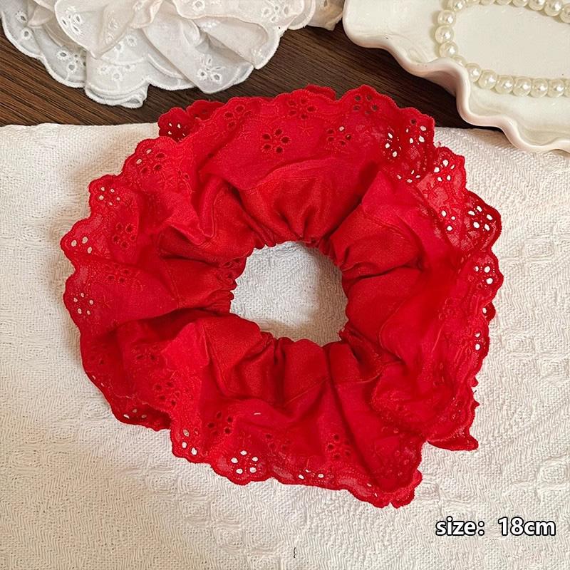 Элегантная широкая резинка для волос из французского кружева с прорезями для женщин и девушек, милое украшение для волос, резинка, модные аксессуары для волос