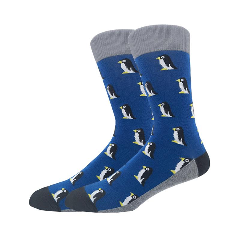 Мужская мода осень-зима носки для скейтборда Happy Creative пингвин дельфин акула коала носки новинка команда смешные мужские носки