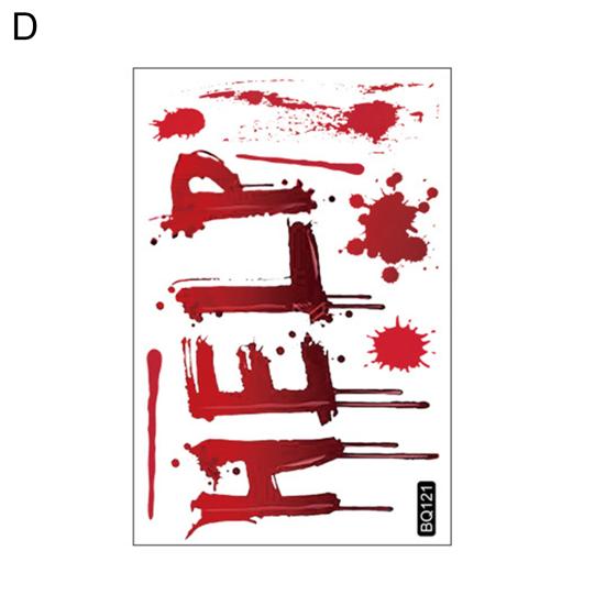 Стикер на окно съемный ужасы бесследный многоразовый страшная сцена макет ПВХ тень призрака отпечаток крови Хэллоуин электростатическая наклейка на окно витрина