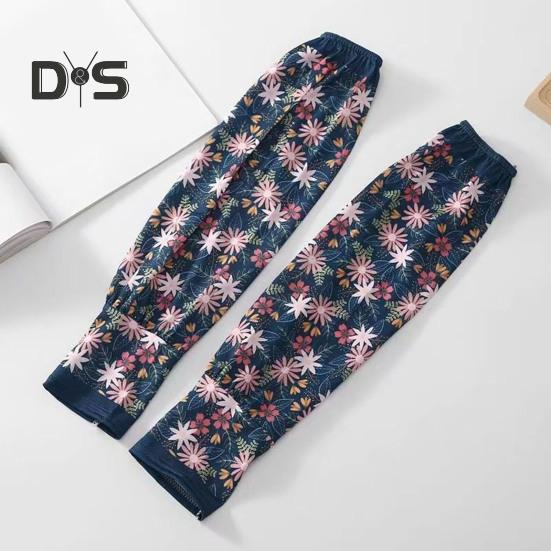 Солнцезащитные нарукавники для женщин Цветочные солнцезащитные нарукавники УФ-блокирующие охлаждающие нарукавники для бега на открытом воздухе для езды на велосипеде