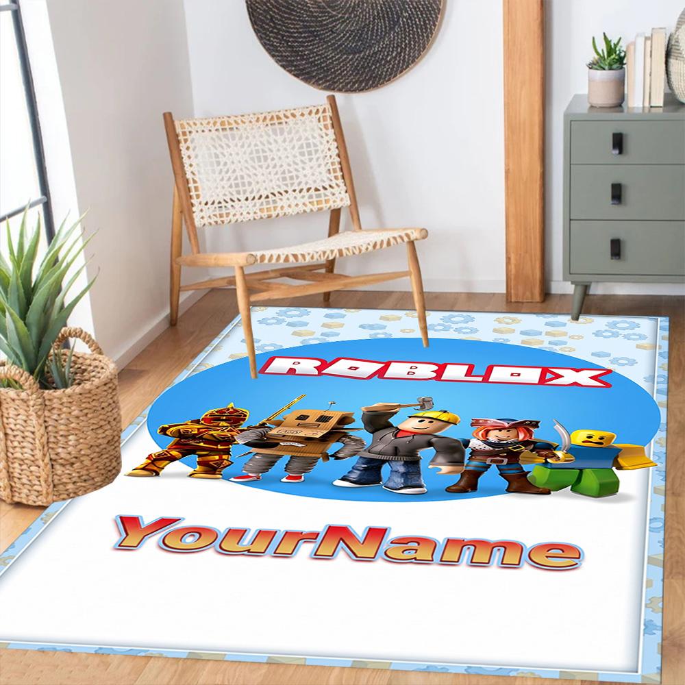 Roblox 275 Personalized Name Floor Rug Office Rug Perfect for Playrooms Foyer Dining Room Dormitory Antislip Carpet Decorate Offices