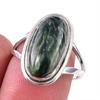 Натуральный драгоценный камень серафинит 925 пробы, ювелирное кольцо из стерлингового серебра, размер 8 y3N96