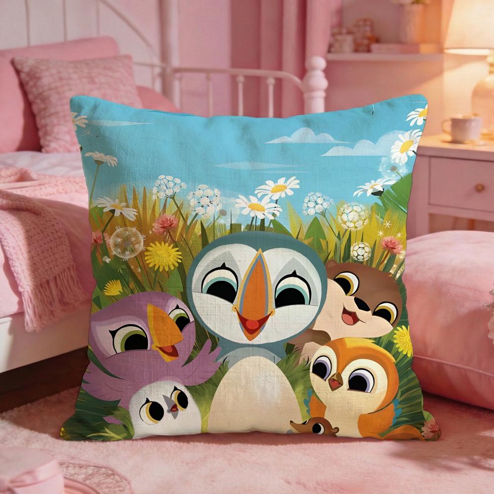 Cute Anime PPuffin Rock Cushion Cover Premium Comfort Reversible Pillow Cove Two In One Design For Any Room Car Interior