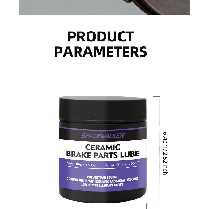 Ceramic Brake Lubricant Gel - High-Performance Reducer, Heavy-Duty Brake System Grease for Motorcycles,, Trucks, - Long-Lasting