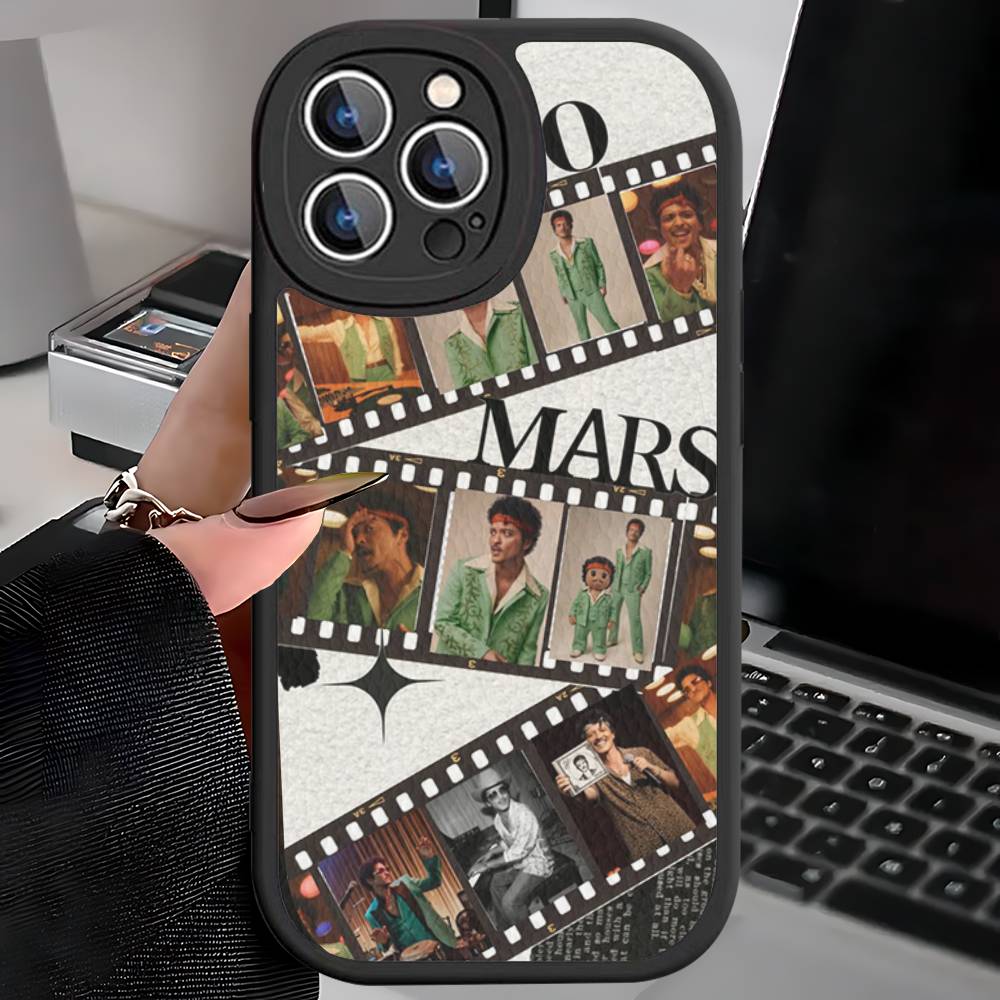 Famous Bruno Mars The Romantic Leather Phone Case For IPhone 15 14 13 Pro Max 12 11 16 Plus Phone Cover