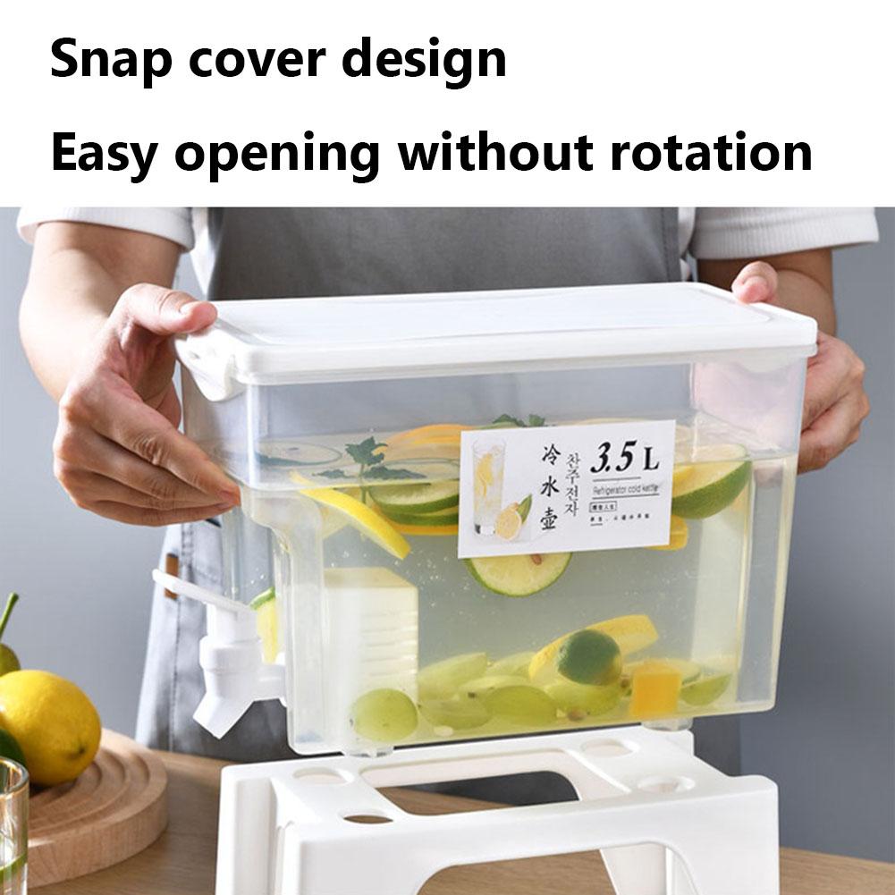 3.5L Juice Jug With Tap Beverage Dispenser with Spigot Drinkware Bottle Container Juice Containers for Parties Stand & Daily Use