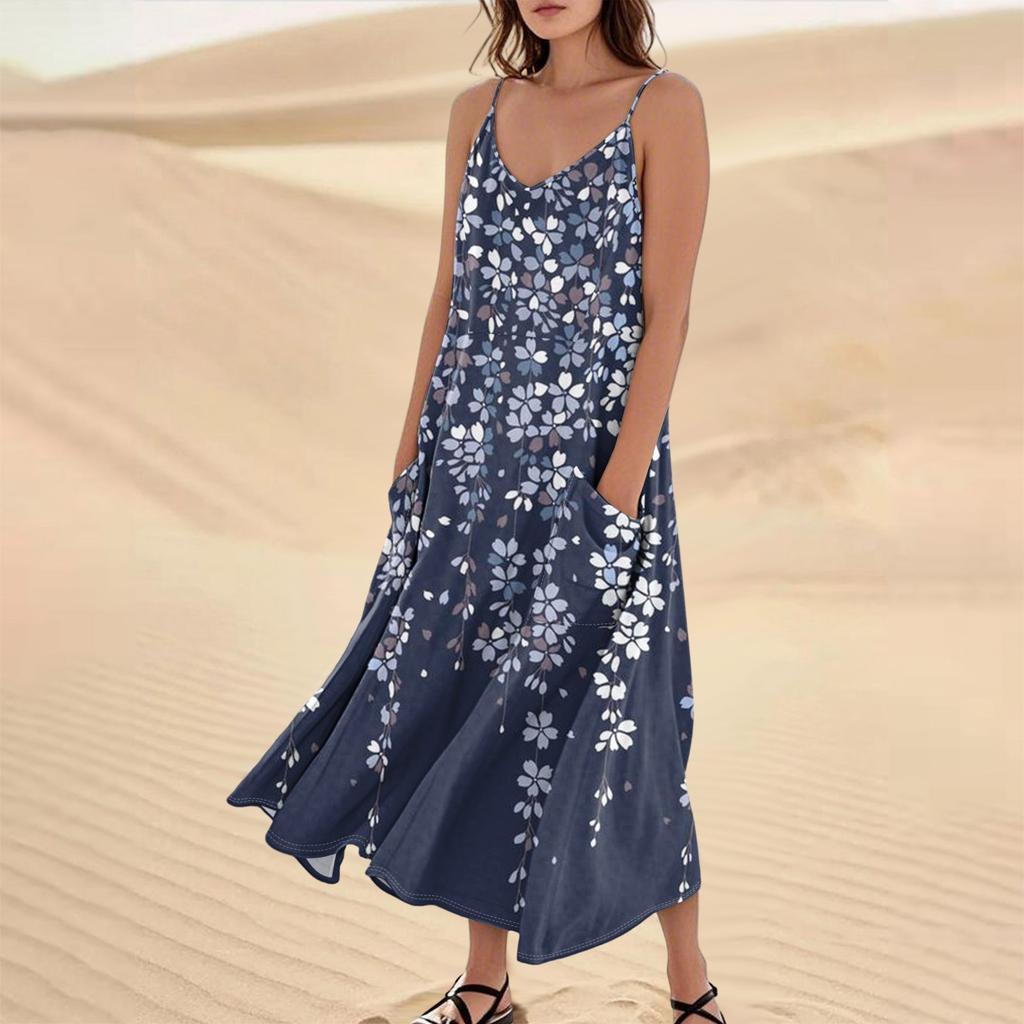 Women's Summer Dress Casual Loose Long Beach Vacation Dresses