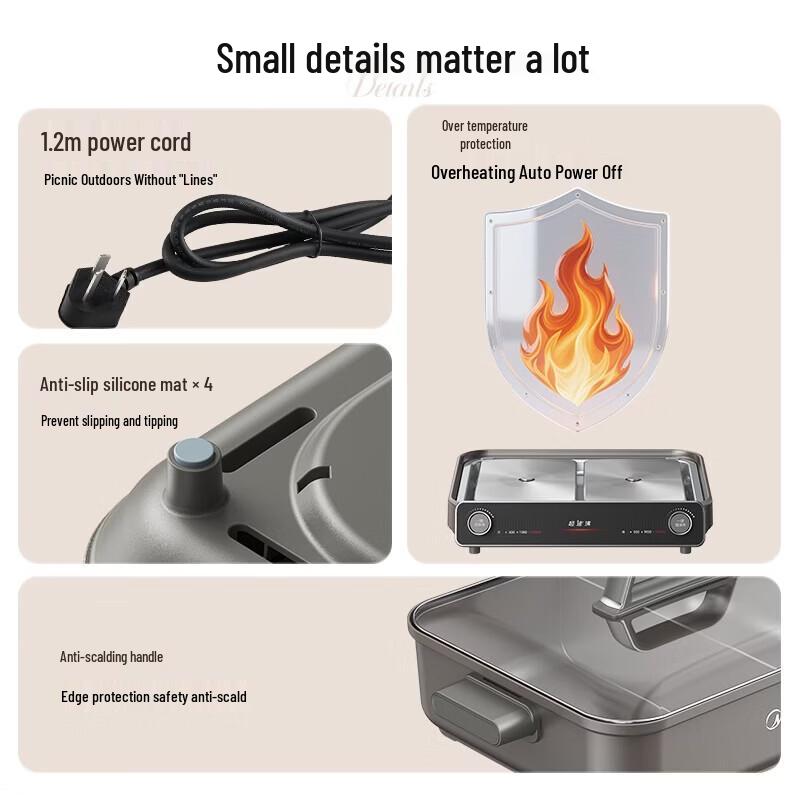 Midea 8L Multi-function Electric Hot Pot CN plug (adapter included)
