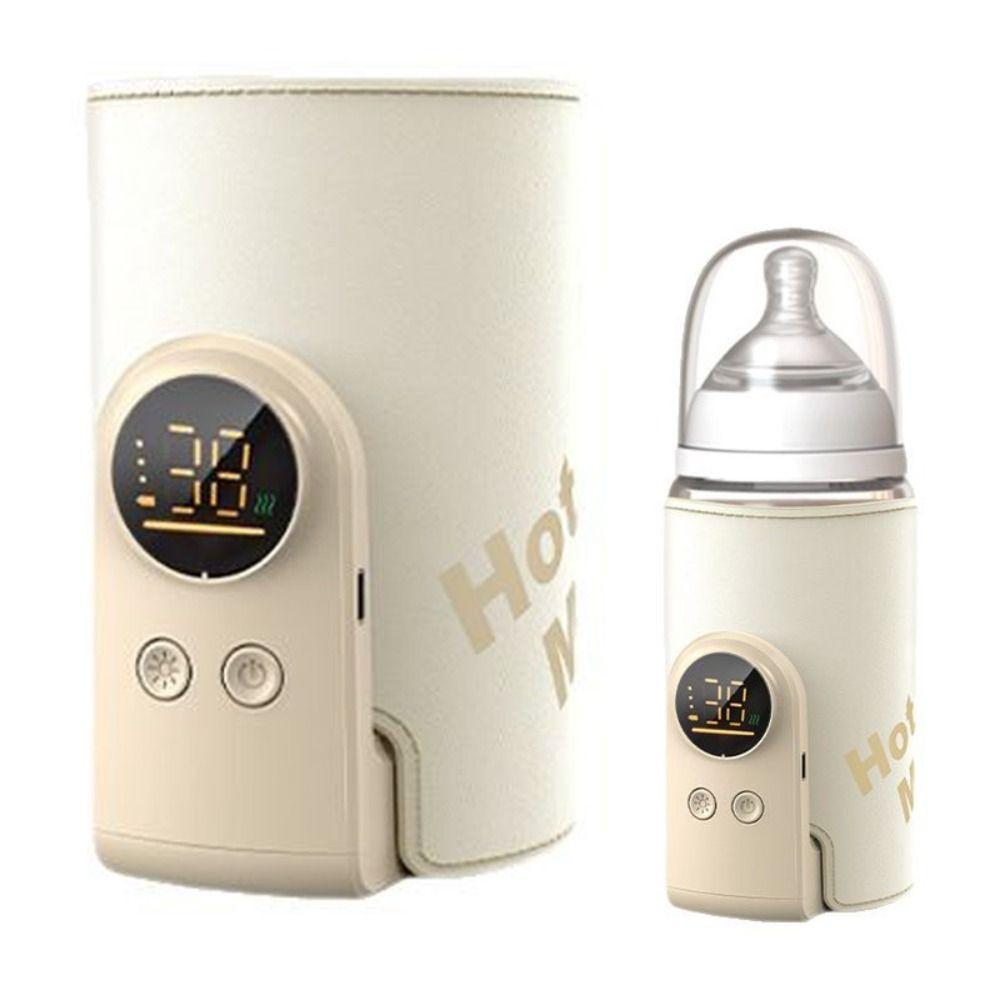 Constant Temperature Milk Warmer Wireless Nighttime Milk Warmer Bottle Insulation Cover  Car Mount