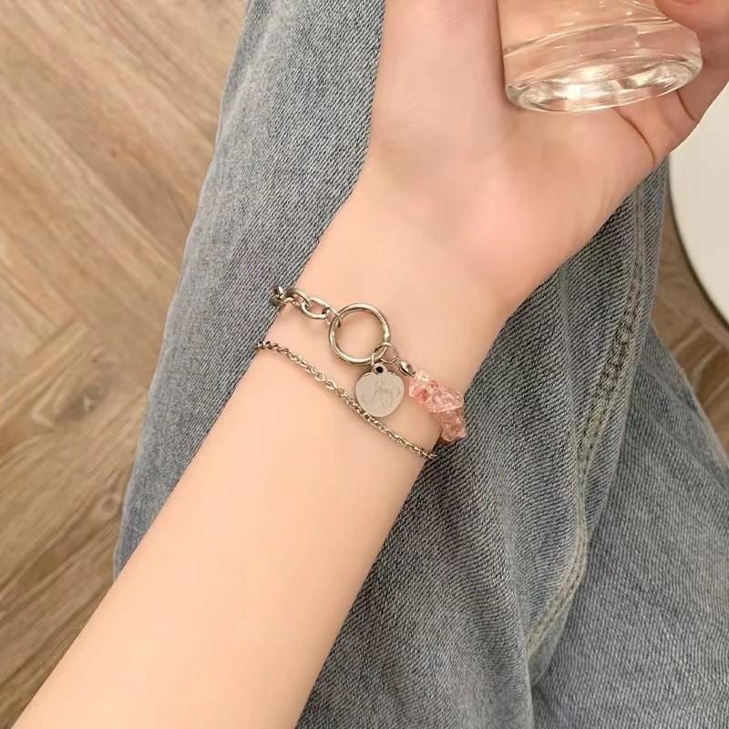 Dopamine Fashionable Summer Rainbow Beaded Flower Bracelet For Women Trendy Gift Jewelry