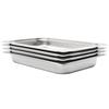 VidaXL Gastronorm Containers 4 Pcs GN 1/1 65 Mm Stainless Steel